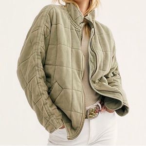 Free people quilted knit Dolman jacket